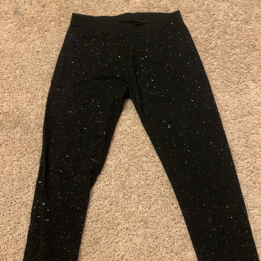 Sparkly black leggings
